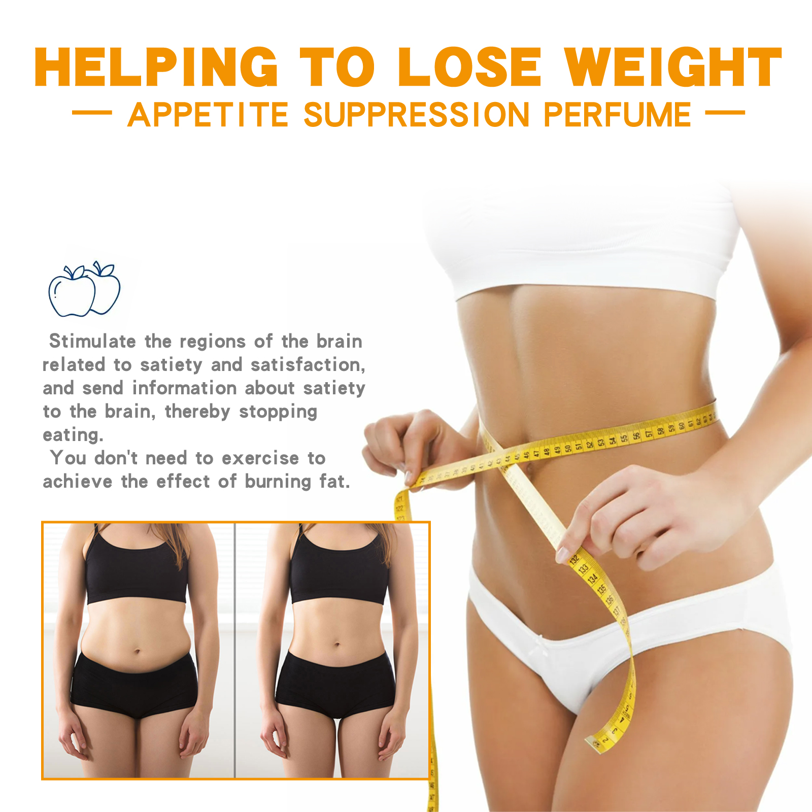 North moon Appetite Suppression Perpume, Light Fragrance Natural Fragrance Body Firming Skin Belly Bye Meat Slimming Spray - Image 4