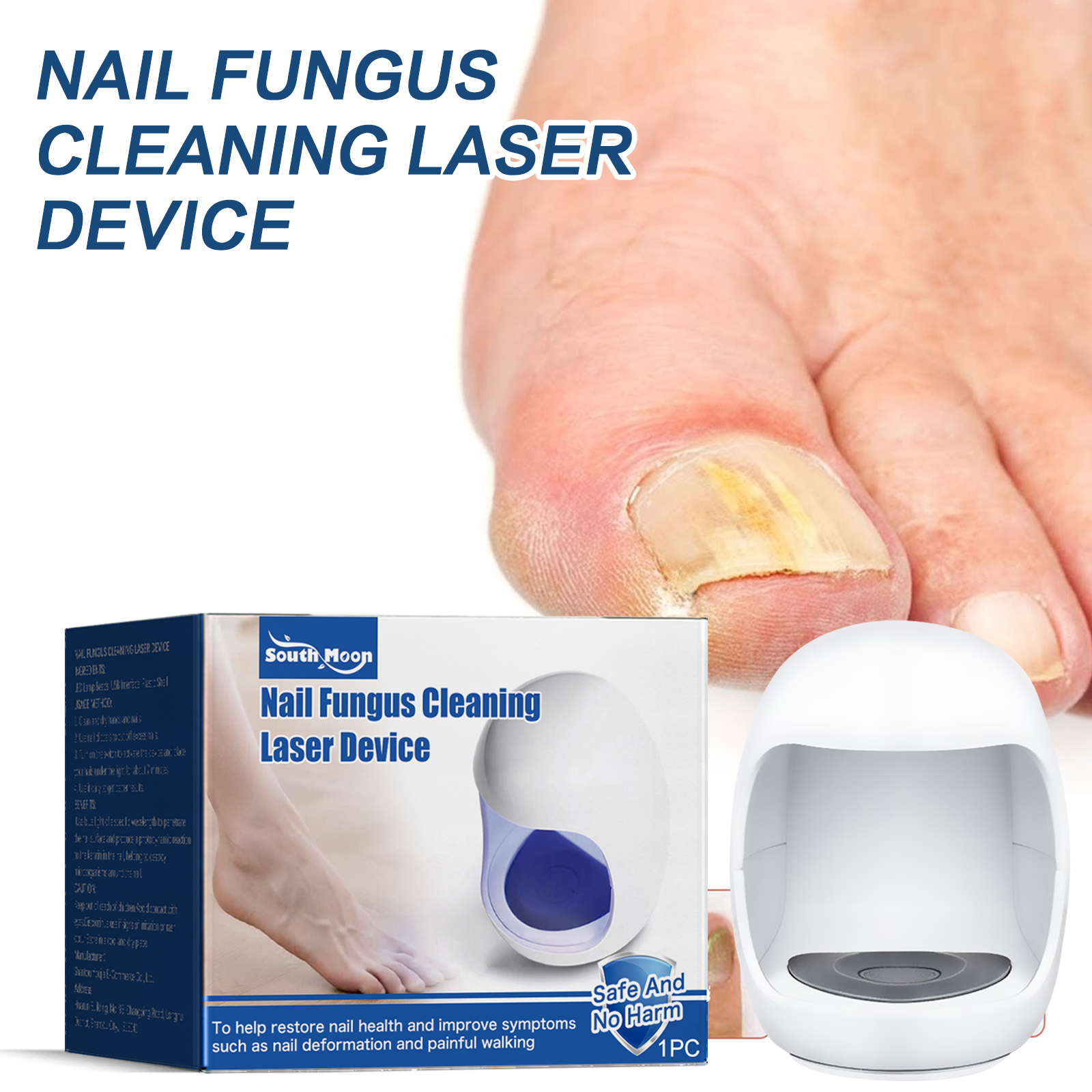 South Moon Nail Care Phototherapy Device, Repair Hands And Feet Gray Nails Yellow Ingrown Nail Soft Nail Care - Image 2