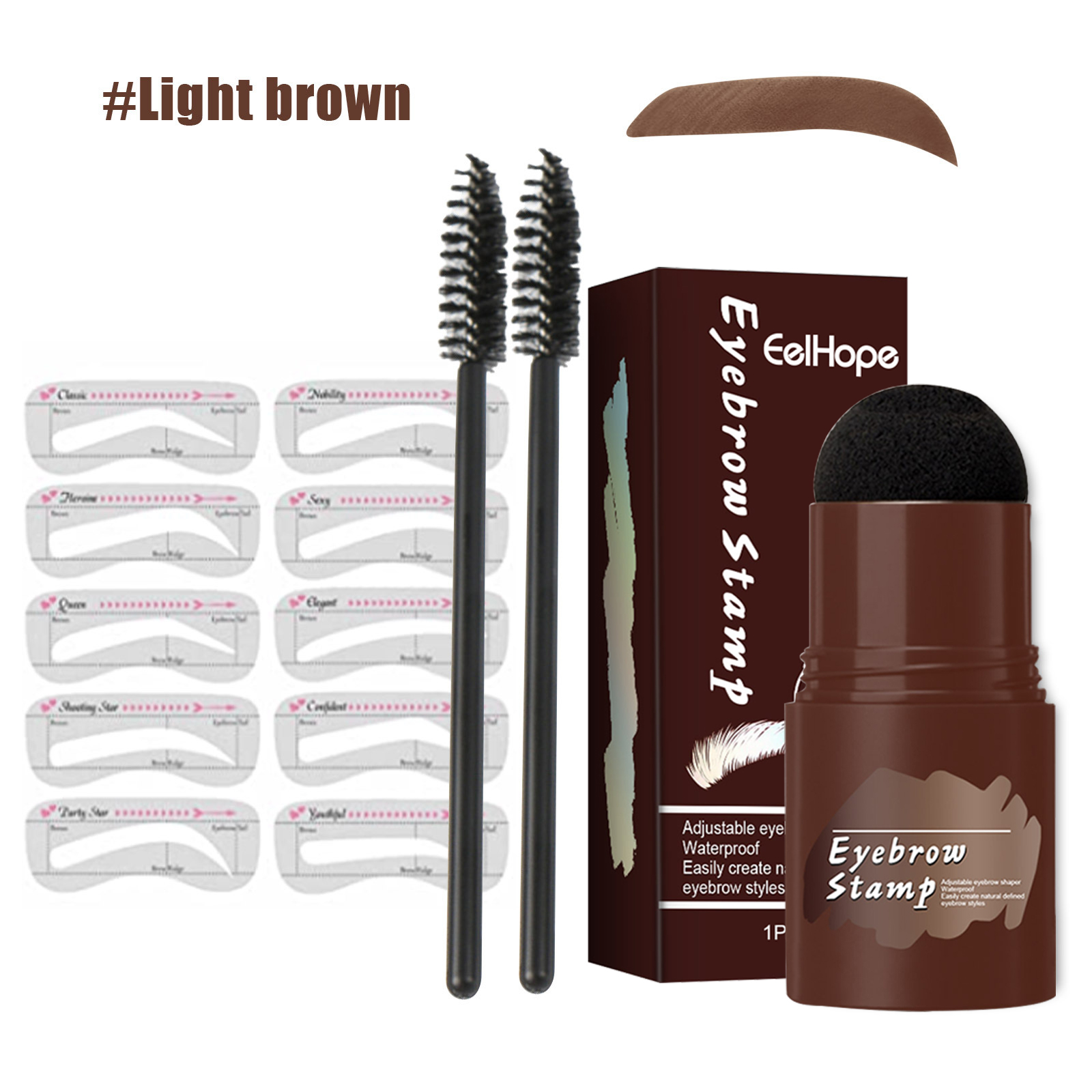 Brow Print Set Quick Brow Makeup Lazy Hairline Powder Repair Natural Waterproof Contouring Shadow - Image 12