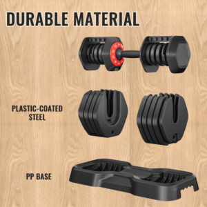 Alternative view of Adjustable Dumbbell Set for Men and Women, 10 in 1, Free Black Dumbbell Rotating Handle for Quick Adjustment (10 gears/55 pounds