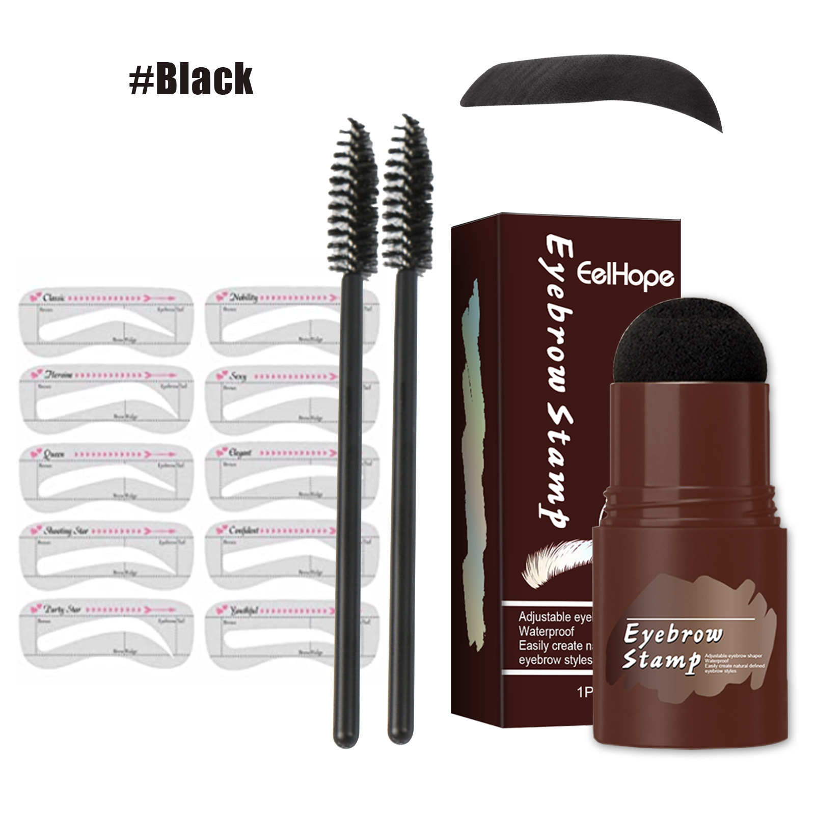Brow Print Set Quick Brow Makeup Lazy Hairline Powder Repair Natural Waterproof Contouring Shadow - Image 2
