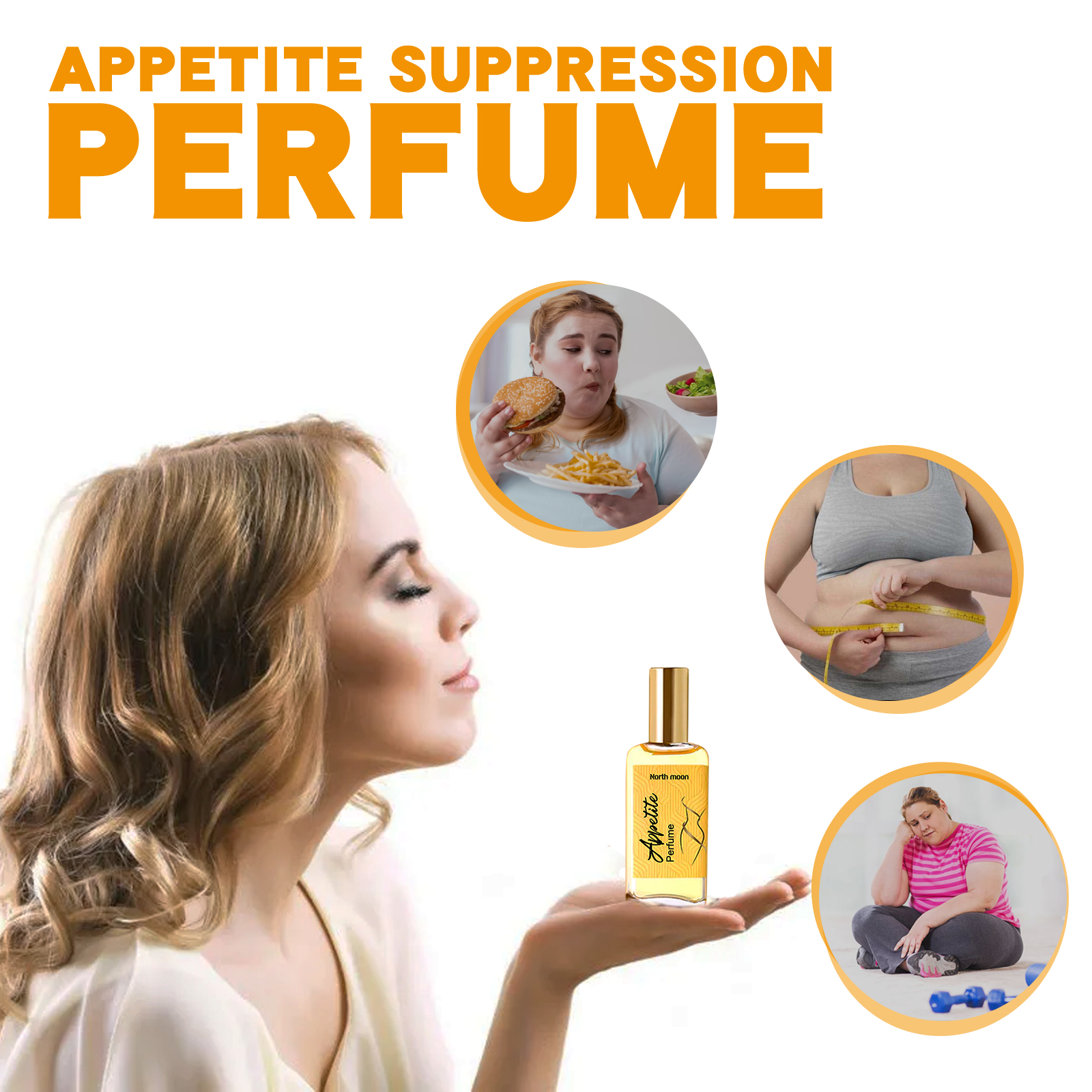 North moon Appetite Suppression Perpume, Light Fragrance Natural Fragrance Body Firming Skin Belly Bye Meat Slimming Spray - Image 5