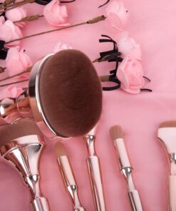 Alternative view of 9 PCS Makeup Brushes Set Rose Golden Beauty Cosmetic Tool