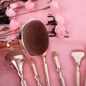 Alternative view of 9 PCS Makeup Brushes Set Rose Golden Beauty Cosmetic Tool