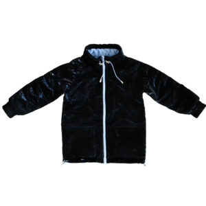 Kid's Wool Puff Jacket - Black - Natural, Non-Toxic & Insulated with 100% Wool