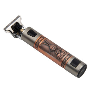 Alternative view of T9 Hair Clipper Oil Head Push Digital Display Carving Skull Small Hair Clipper Trimming Shaved White USB Charging Zinc Alloy