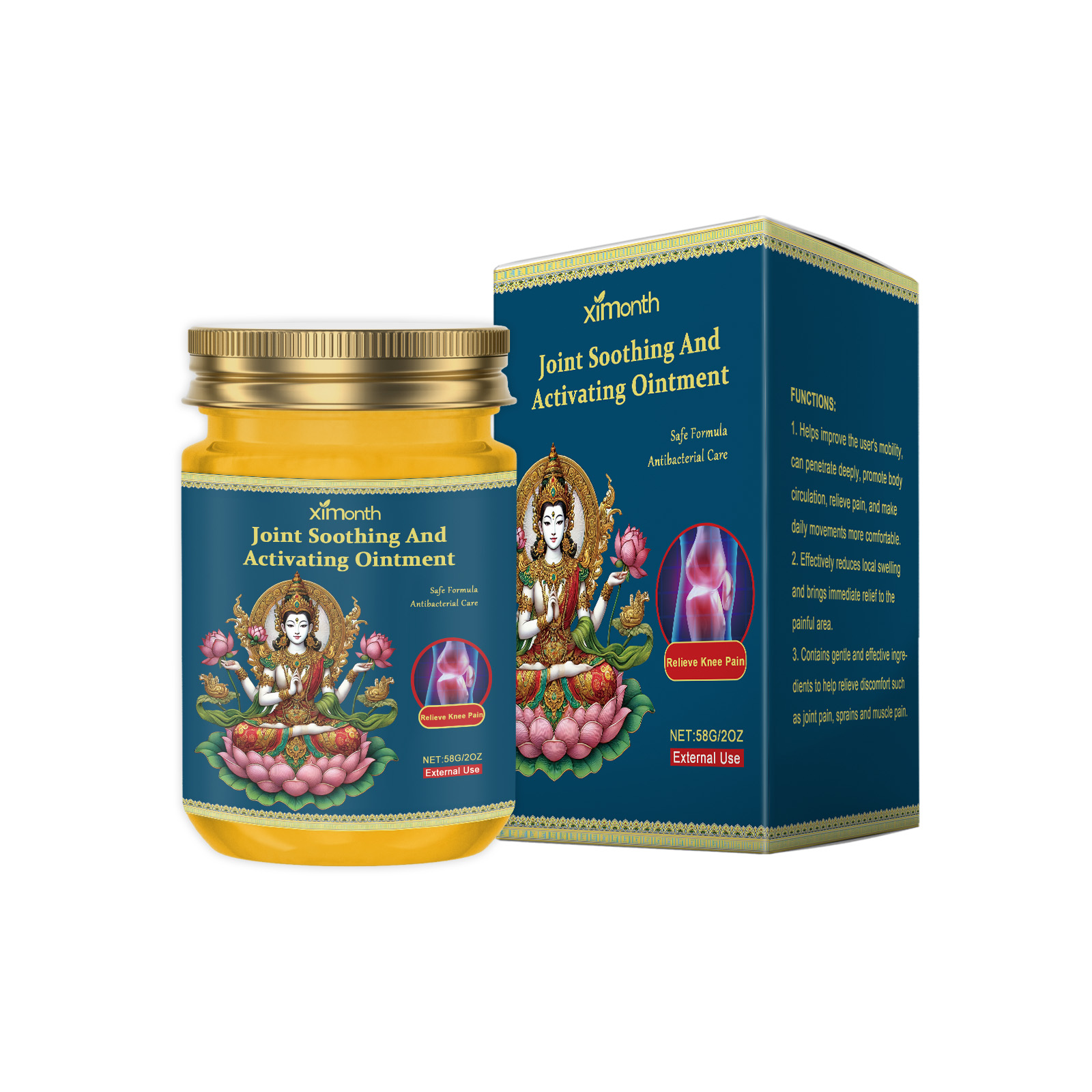 Ximonth Joint Care Cream Gentle Massage Cream For Soothing Joints And Knees