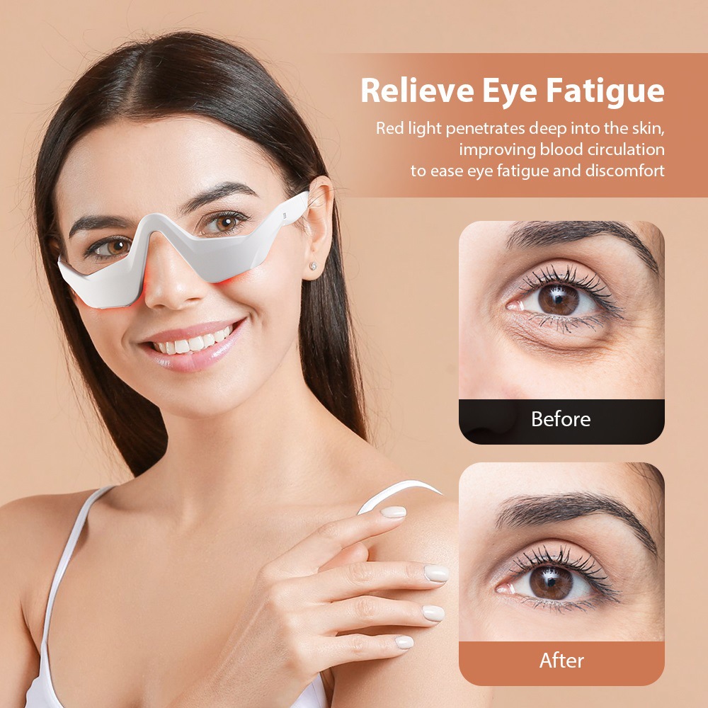 Microcurrent Massaging Eye Beauty Device with EMS and Red Light for Eye Massage and Dark Circle Reduction - Image 4