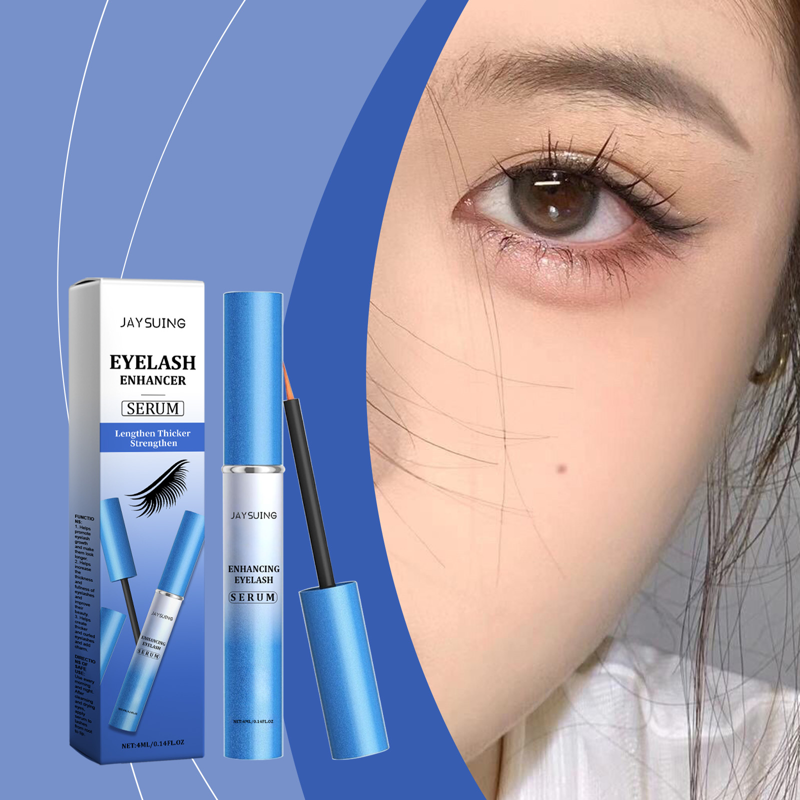 Jaysuing Mascara, Curls Naturally Without Makeup Smudging. It Is Waterproof, Sweat-Proof And Not Easy To Smudge. It Is A Daily Beauty Mascara - Image 2
