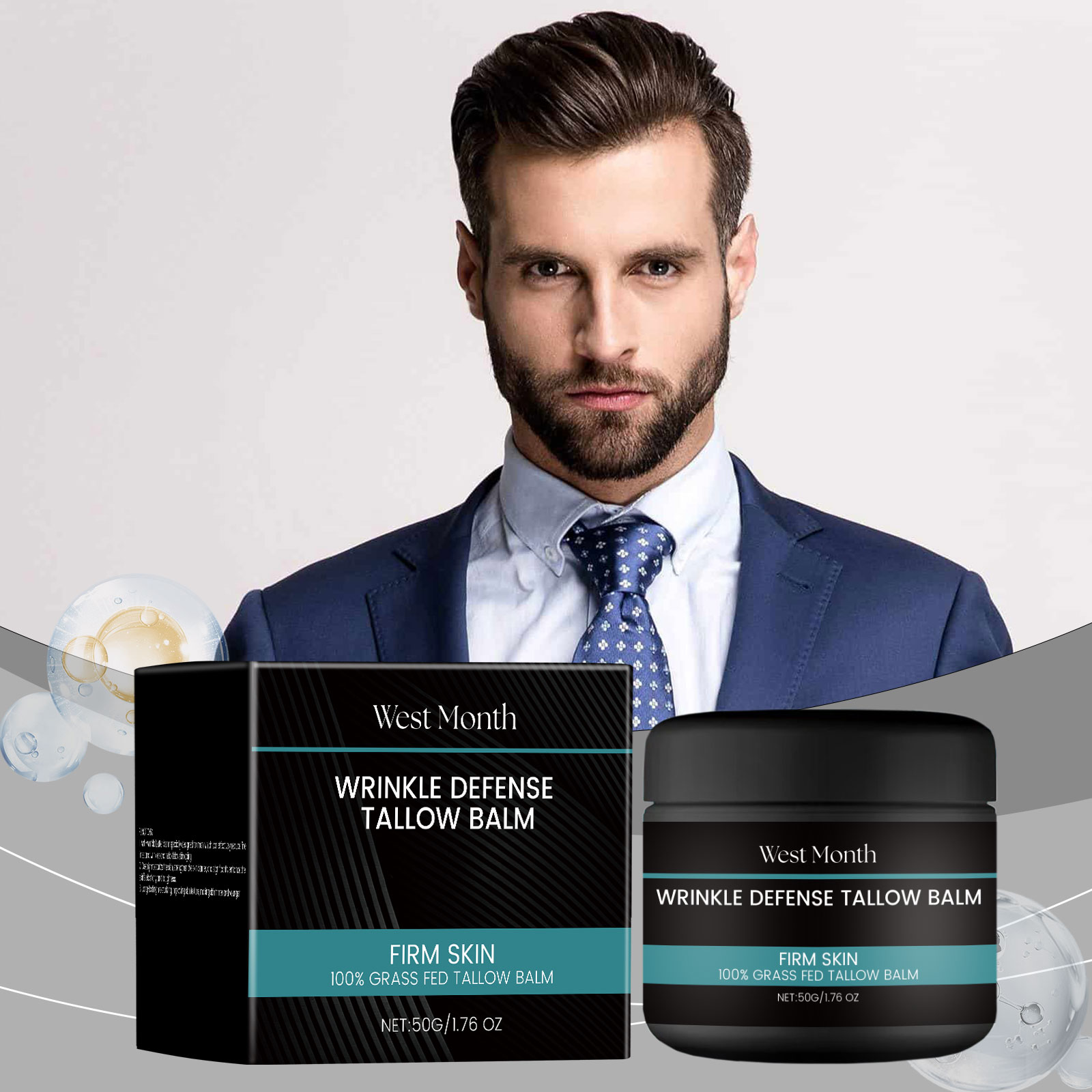 West&Month Men's Facial Butter, Facial Moisturizer Nourishes Men's Facial Moisturizing Cream - Image 2
