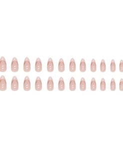 Alternative view of Irregular Pearlescent Phnom Penh French Manicure Sweet Ins Style Almond Nail Glitter French Manicure Wearable Manicure