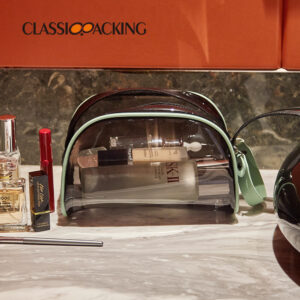 Alternative view of Net Red Large Capacity Wash Bag Waterproof Portable Cosmetic Storage Bag Multi-Functional Portable Double Zipper Cosmetic Bag