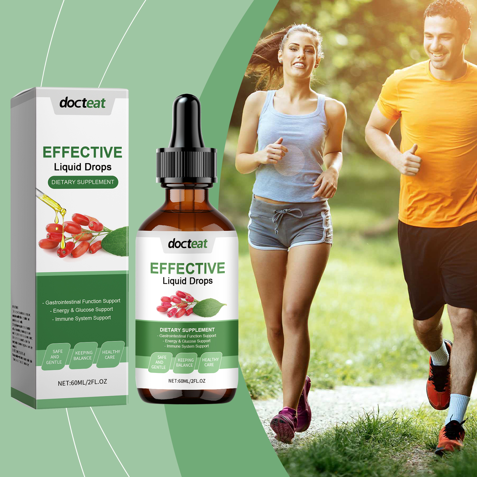 Docteat Dietary Herbal Supplement Drops Mild Herbal Essence Pamper Body Care Supplement Drops - Image 2