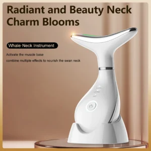 Alternative view of EMS Neck & Face Lifting Machine Skin Tightening Massager 3 Color LED Photon Facial Wrinkle Remover Newest Neck Beauty Device