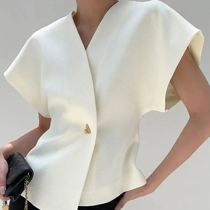 Hot selling V-neck metal decorative cardigan