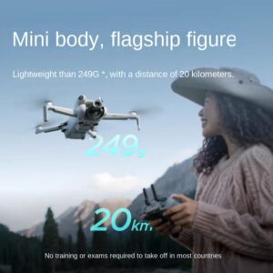 Alternative view of DJI Mini 4 Pro, an all-in-one mini aerial camera from DJI, is an entry-level drone that intelligently follows panoramic shooting