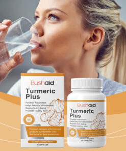 Alternative view of BushAid Turmeric Vitamin Capsules Body Care Capsules Rejuvenate Body And Mind Care Comfort Capsules