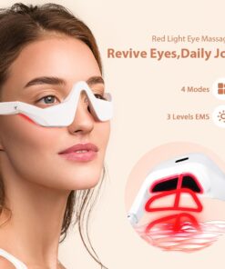 Microcurrent Massaging Eye Beauty Device with EMS and Red Light for Eye Massage and Dark Circle Reduction
