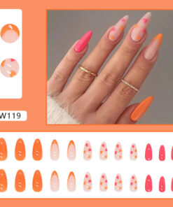 Alternative view of Finished manicure patches, wearable nails, drop-shaped manicure patches, contrasting color combinations