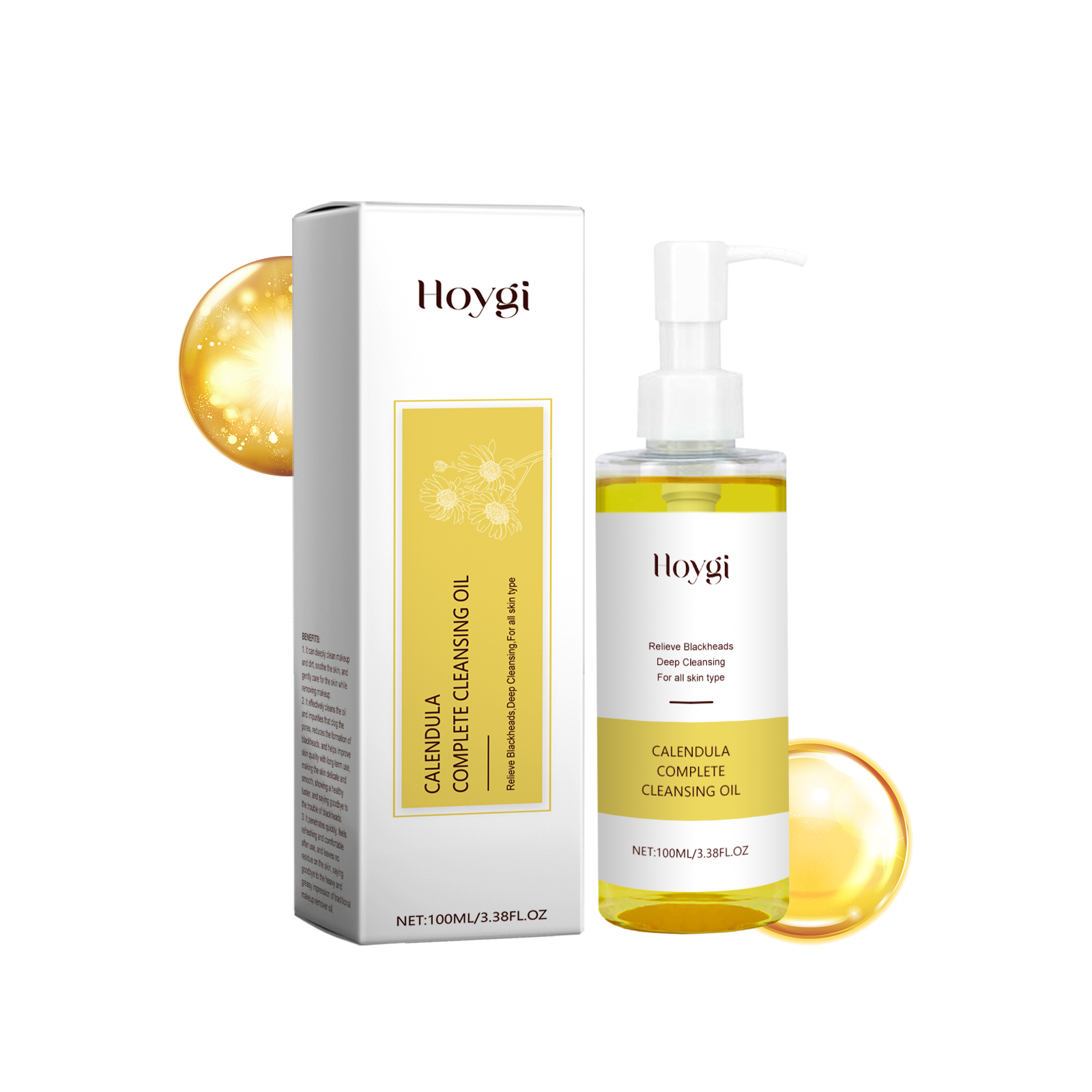 Calendula Cleansing Oil Refreshing And Gentle Cleansing Face Makeup Eye And Lip Makeup Remover Lotion - Image 2