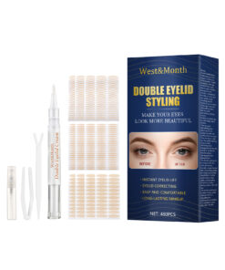 West&Month Double Eyelid Styling, Invisible Glue-free Natural Mesh Is Sticky When It Meets Water Lace Olive Type