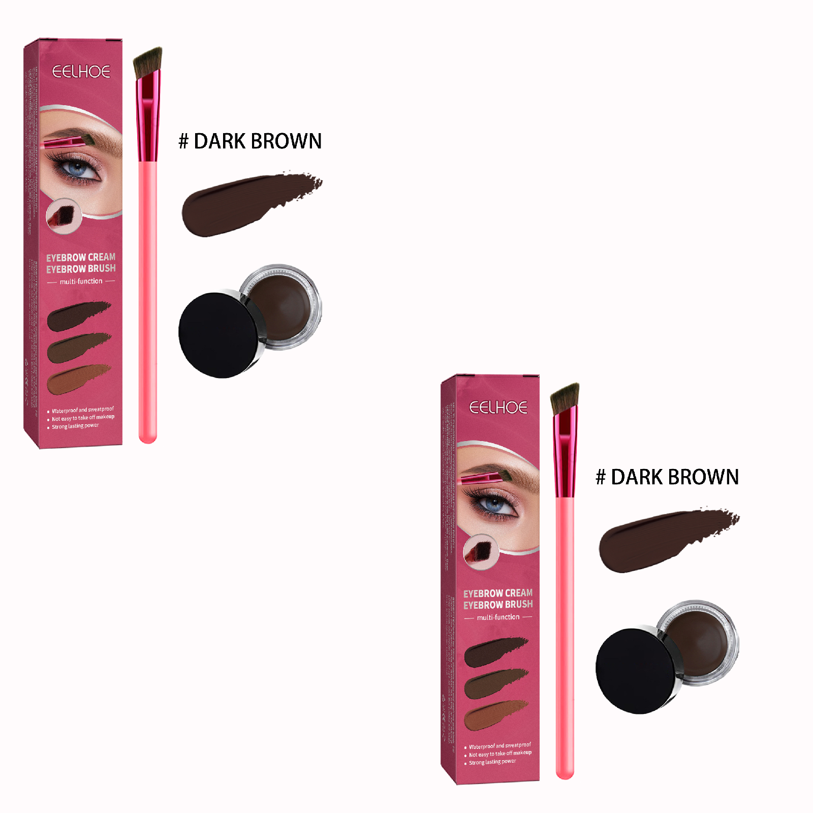 Multifunctional Eyebrow Brush Set, Filling Shaping Tinted Eyebrows Smooth Eye Brow Makeup Set - Image 10