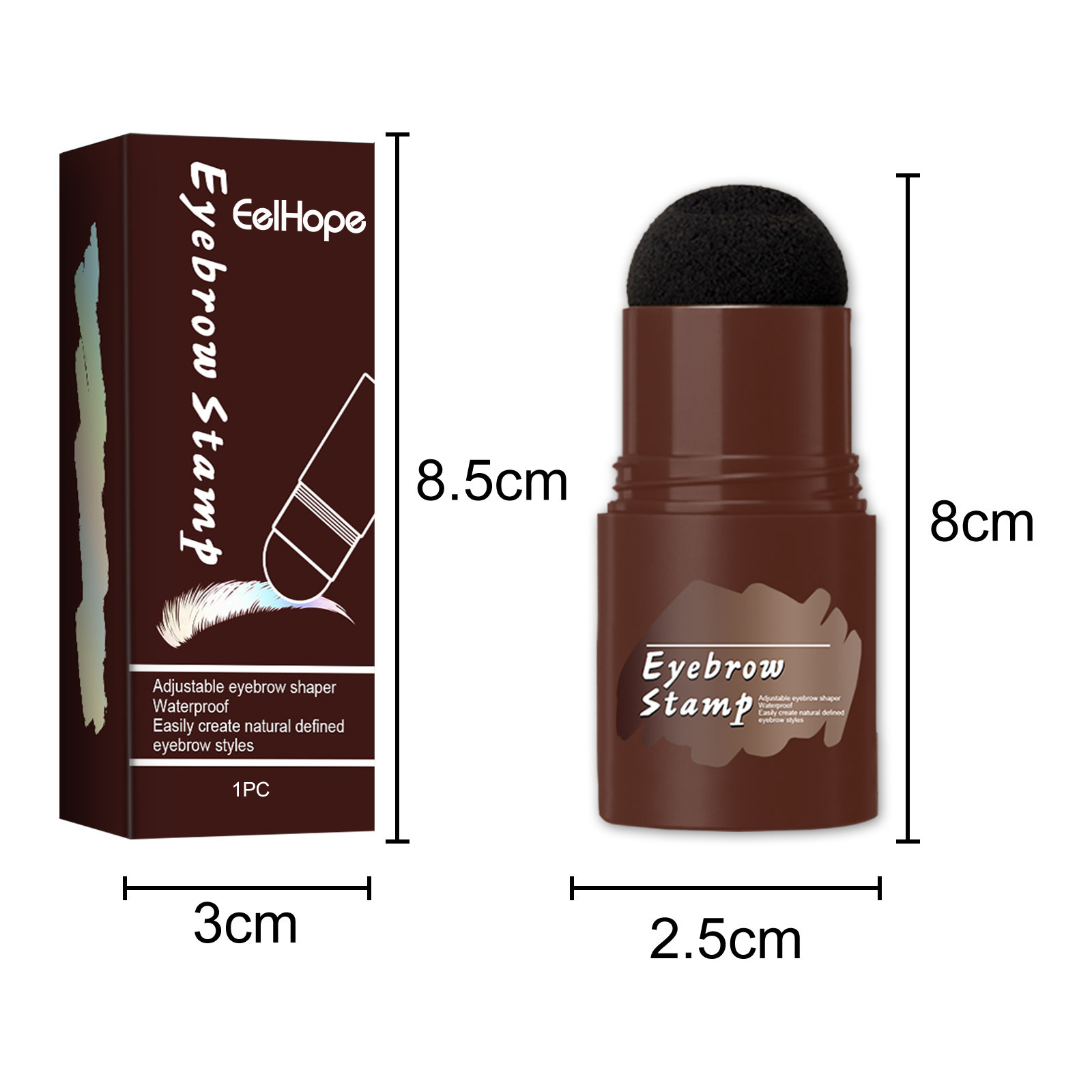 Brow Print Set Quick Brow Makeup Lazy Hairline Powder Repair Natural Waterproof Contouring Shadow - Image 6
