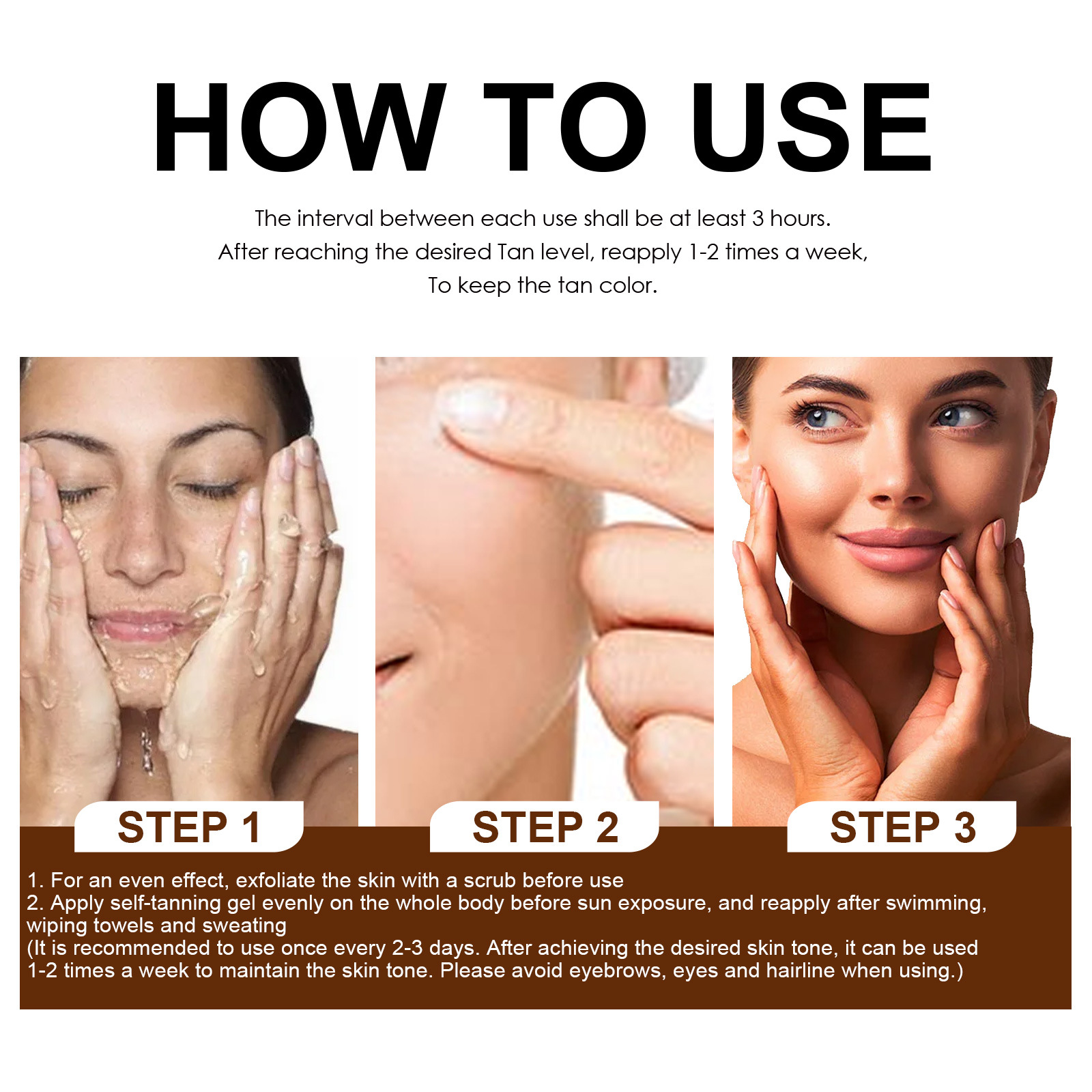 OUHOE Soft Brown, Summer Seaside Tanning Dark Tan Moisturizing Cream for Tanning Skin - Image 6