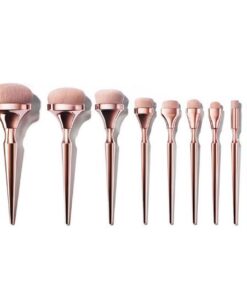 9 PCS Makeup Brushes Set Rose Golden Beauty Cosmetic Tool