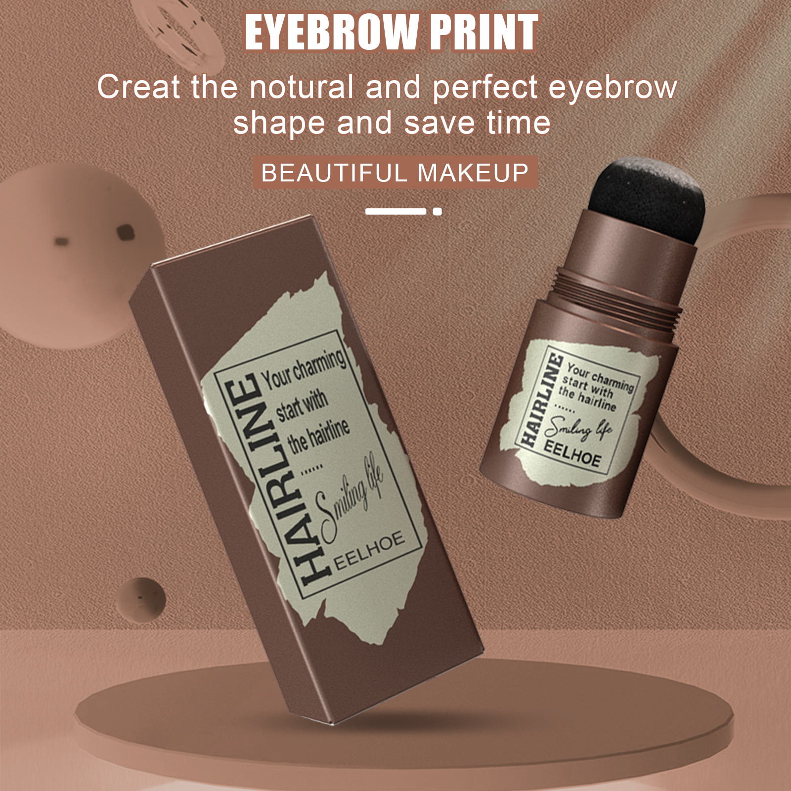 EELHOE Hairline And Eyebrow Marks (Black) Eyebrow Cakes, Hairline And Eyebrow Marks, Natural And Lazy Eyebrows, Quick Makeup For Eyebrow Marks - Image 3