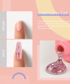 Alternative view of New Painless Crystal Extension Glue Temperature Change Burst Flash Nail Glue Beginner Manicure Paper-Free Extension Glue