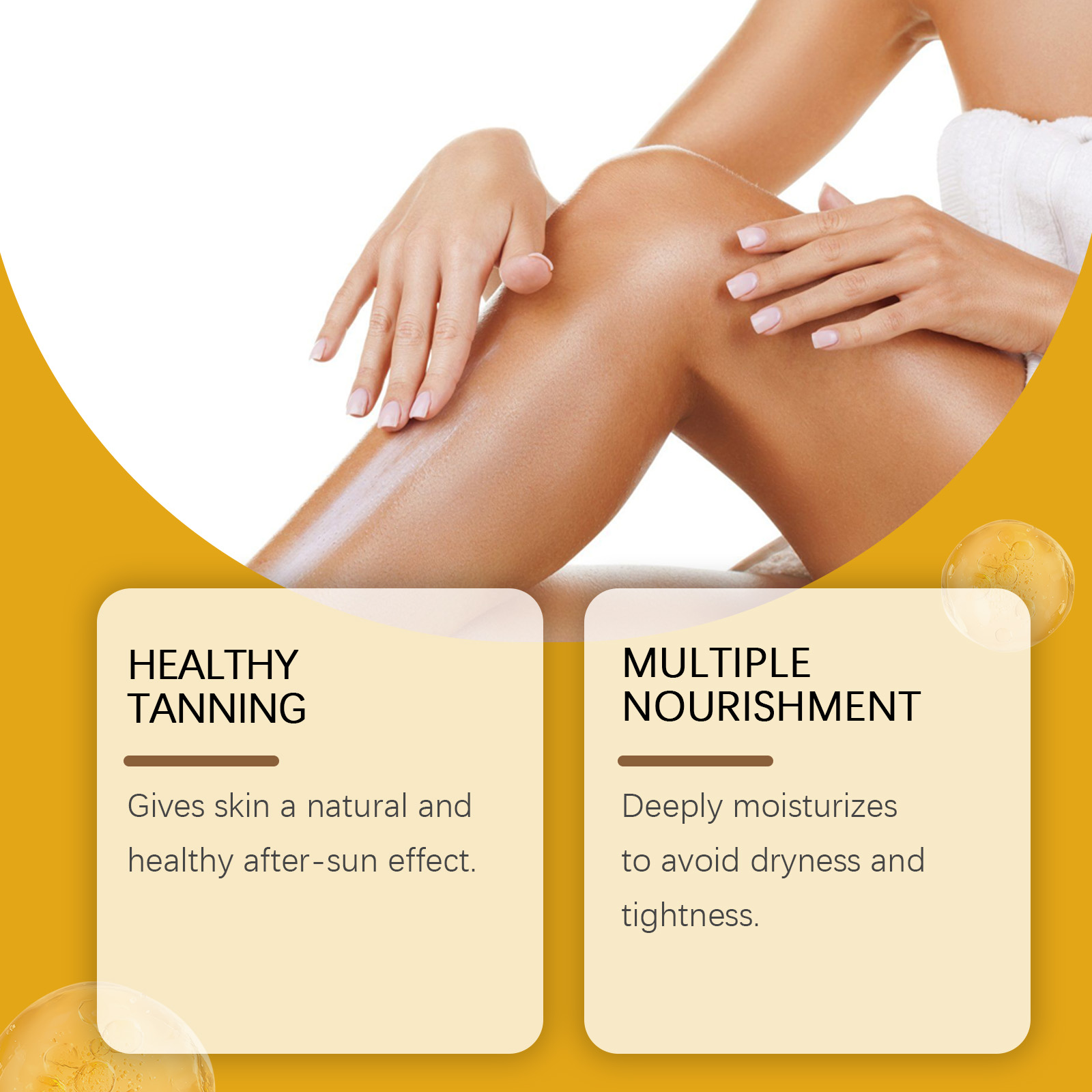 OceAura Skin Tanning Lotion Summer Skin Tanning Treatment Hydrating And Glossy Herbal Essence - Image 3