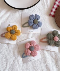 The New Children's Hair Clip Cute Sweet Flower Clip Hundred Collision Color Hair Card Hair Accessories Hairpin