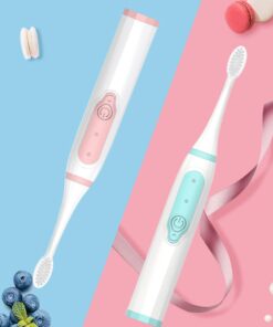 Alternative view of New Macaron Three Color Fresh Adult Children Soft Hair Battery Acoustic Electric Toothbrush