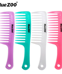 4 Colors Blue ZOO Candy Color Straight Handle Large Size Wide Tooth Comb Curling Comb Hairdressing Comb
