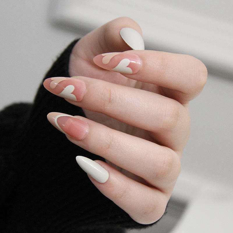 French simple glitter girl’s soft and tender wearable manicure nails - Image 3