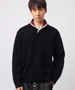 Pullover knitted sweater long sleeve