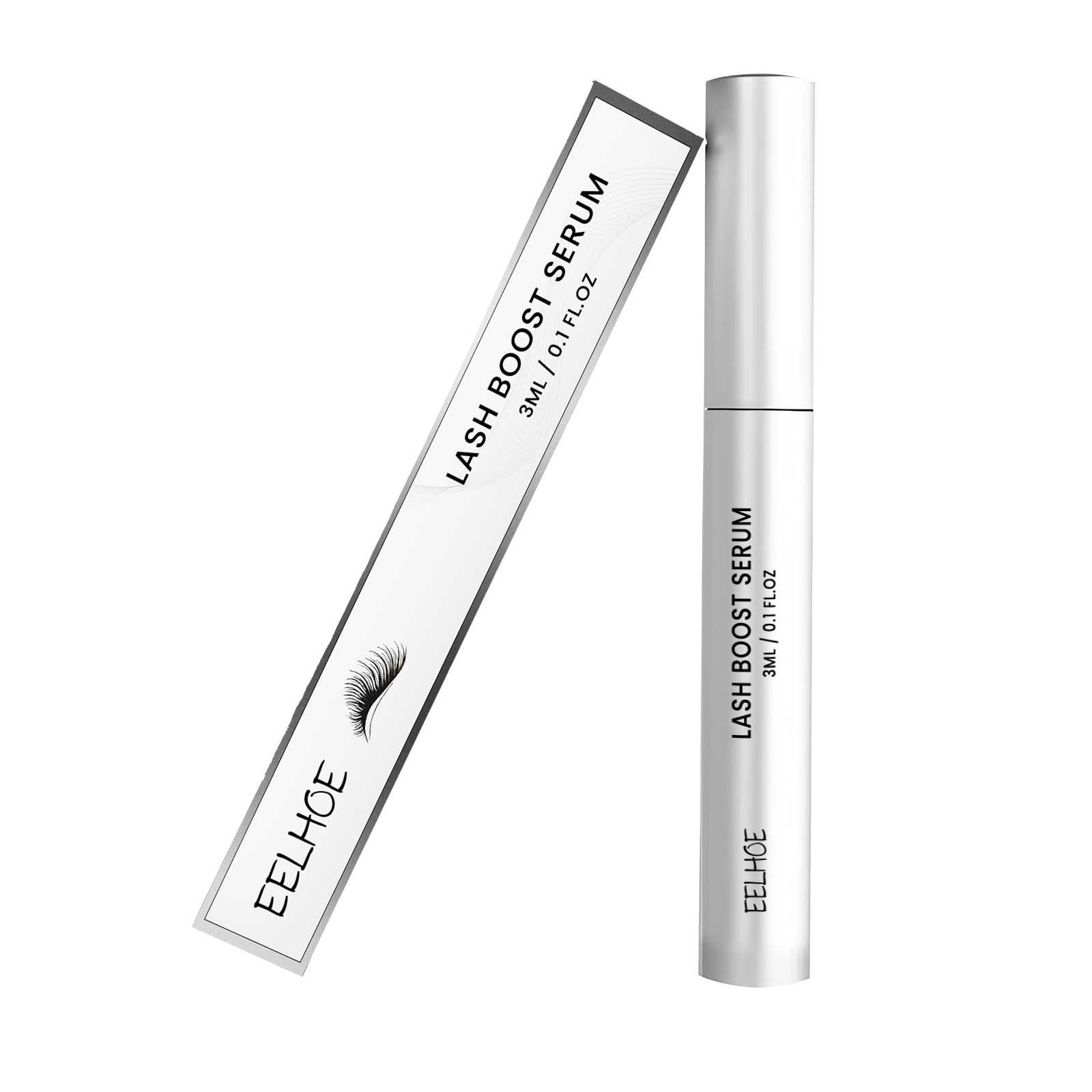 EELHOE Lash Boost Serum, Eyebrows And Eyelashes Black Thick Curly Natural Beautiful Slender Long Gentle Not Easy To Smudges