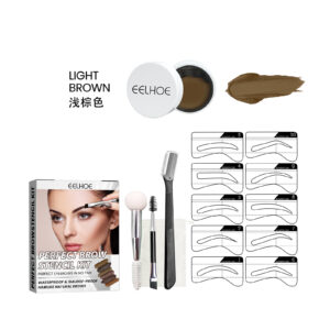 Alternative view of EELHOE Perfect Brow Stencil Kit, Waterproof Smooth Easy Color No Smudge No Makeup Natural Three-Dimensional Eyebrow Cream