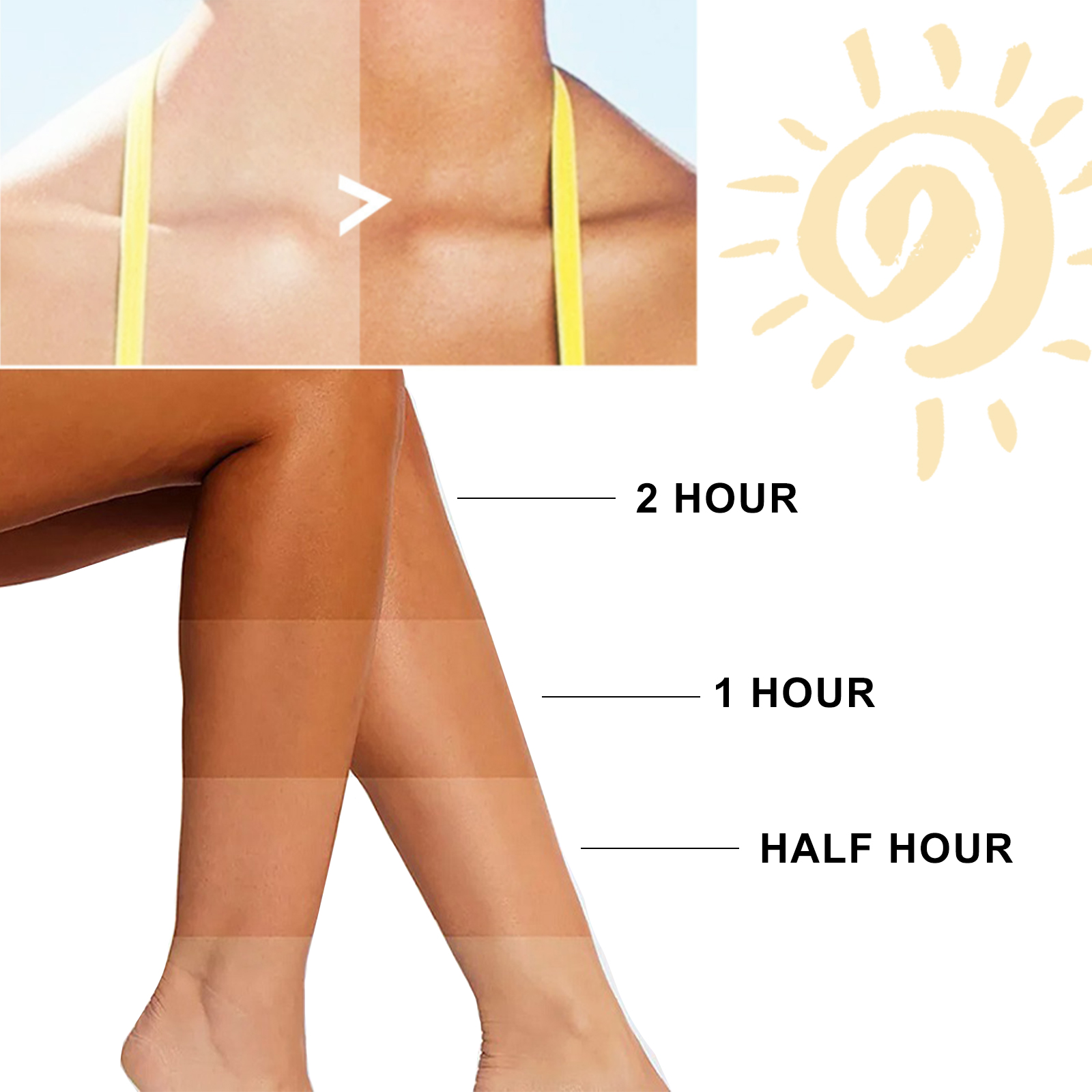 OUHOE Black Cream Aloe Vera Gel, Sunburn Repair Gel Summer Beach Tanning Lotion - Image 3