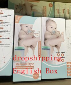 Alternative view of 250ml Baby Bottle Kids Cup Silicone Sippy Children Training Cute Baby Drinking Water Straw Feeding Bottle Hands-free bottle