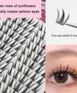 Large-capacity self-grafting eyelashes cartoon pure desire simulation natural single cluster butterfly girl 10 rows of sunflower