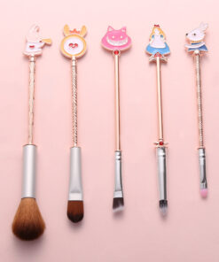 Midi Fox Alice Makeup Brush Set Powder Brush Blush Brush Eyebrow Brush Sponge Stick