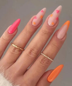 Finished manicure patches, wearable nails, drop-shaped manicure patches, contrasting color combinations