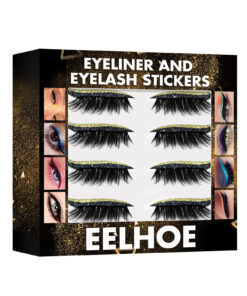 Alternative view of EELHOE 3D Glitter Seven Color Eyeliner False Eyelash Sticks, Glue Free Self-Adhesive Eye Makeup Eyeshadow Sticks