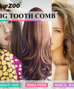 Alternative view of 4 Colors Blue ZOO Candy Color Straight Handle Large Size Wide Tooth Comb Curling Comb Hairdressing Comb