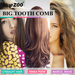 Alternative view of 4 Colors Blue ZOO Candy Color Straight Handle Large Size Wide Tooth Comb Curling Comb Hairdressing Comb