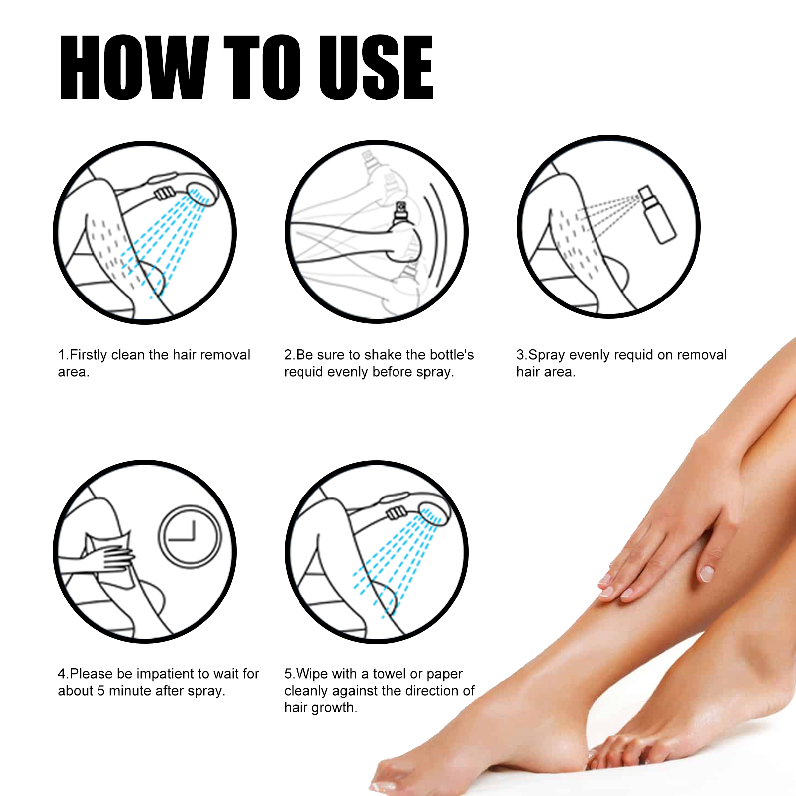 EELHOE Hair Removal Spray (50ml For Men) Is A Gentle Underarm Hair Removal Spray That Is Refreshing, Non-Irritating, Fine And Smooth - Image 6