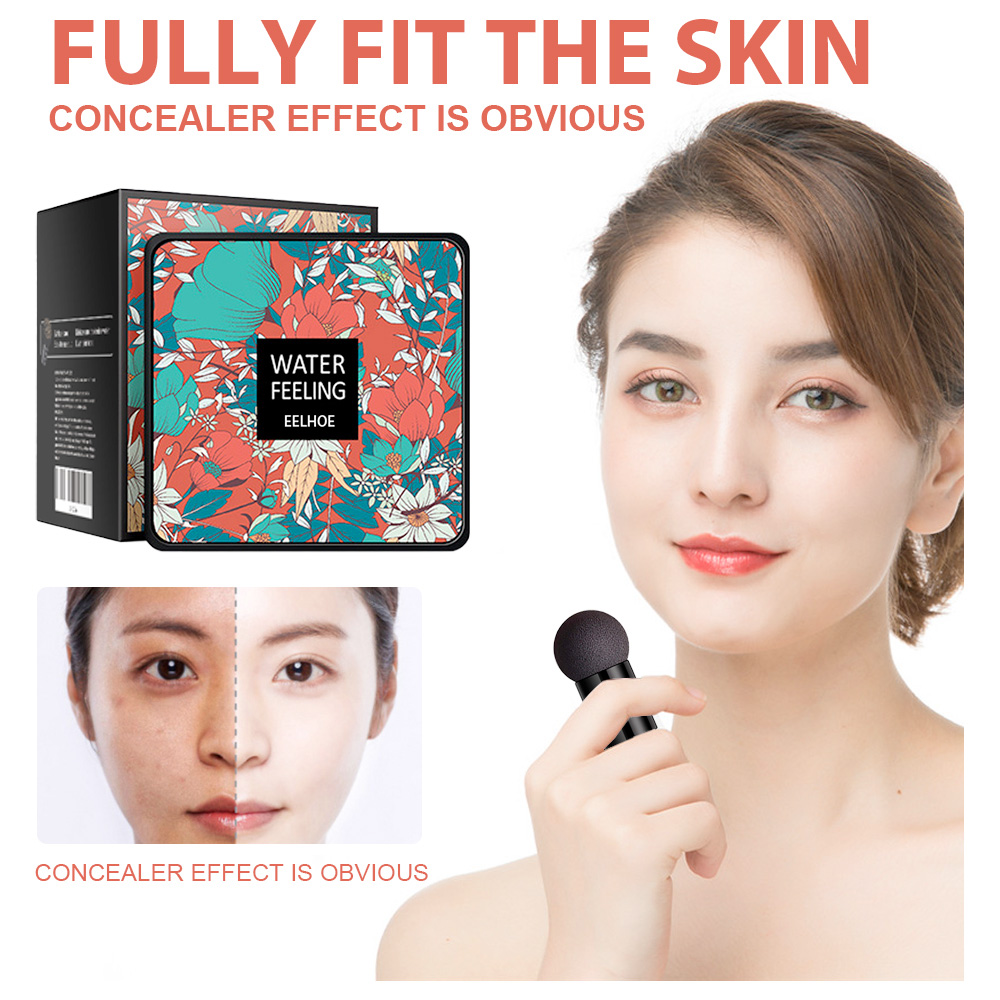 EELHOE Water Feeling BB Cream, Mushroom Air Cushion To Cover Blemishes Waterproof Sweat Resistant Makeup Cushion BB Cream - Image 4