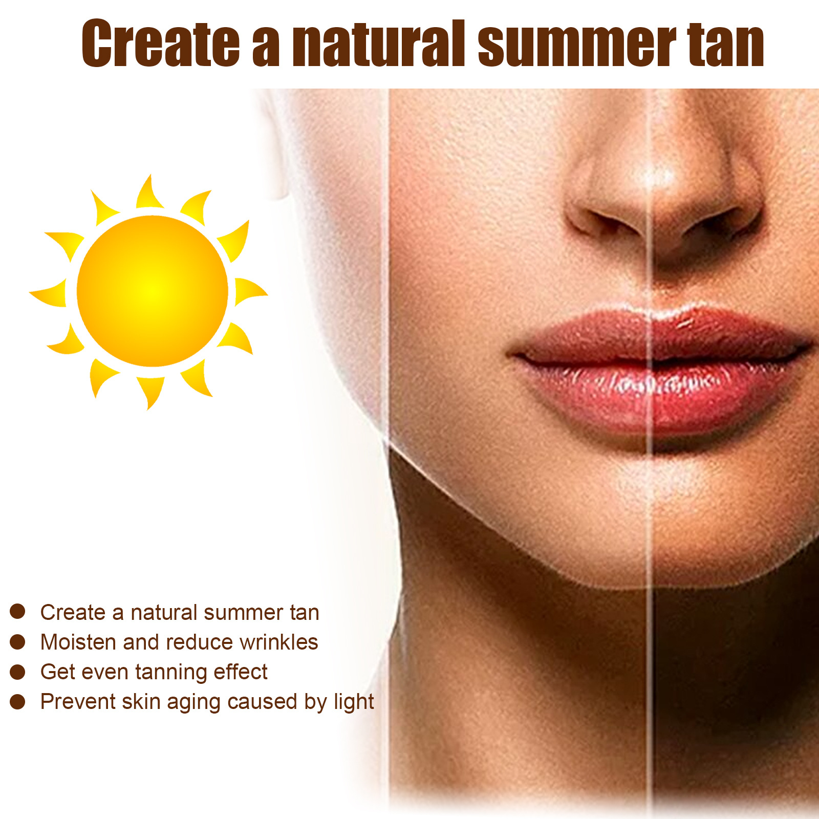 OUHOE Soft Brown, Summer Seaside Tanning Dark Tan Moisturizing Cream for Tanning Skin - Image 4